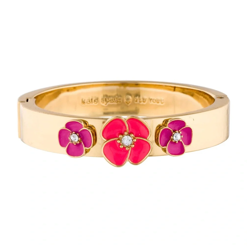 Kate Spade Gold and Pink Gemstone Bracelet - Picture 1 of 11